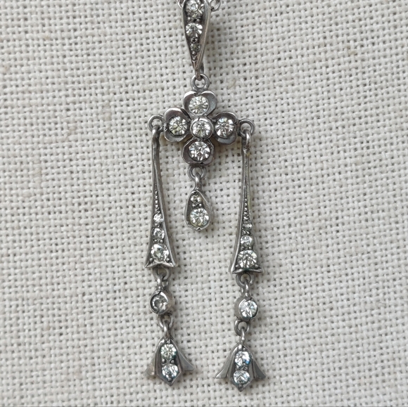 Vintage Art Deco Sterling Negligee Necklace - Picture 3 of 10